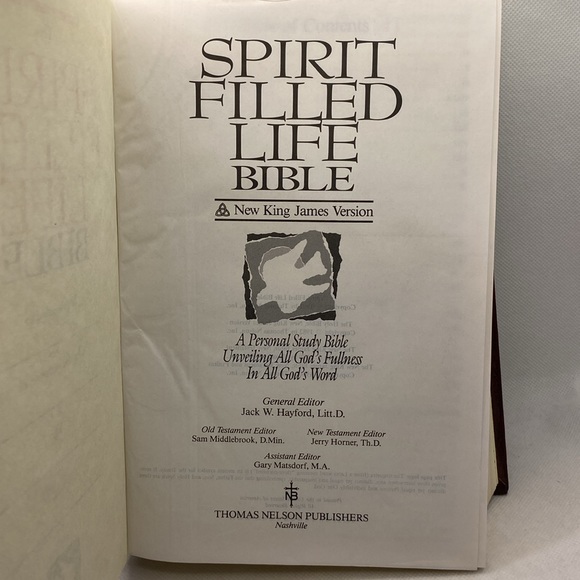 Spirit Filled Life Bible- New King James Version Nelson 1252 Burgundy - Picture 8 of 16